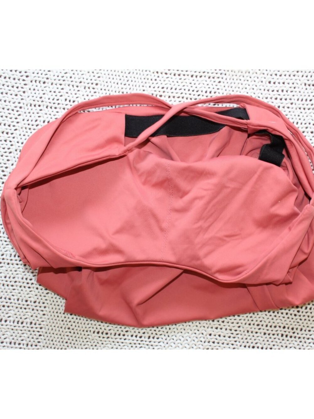 Savvi Kuma Tank Top Padded Shelf Bra Medium Coral pink Criss-cross back Straps - Picture 10 of 10